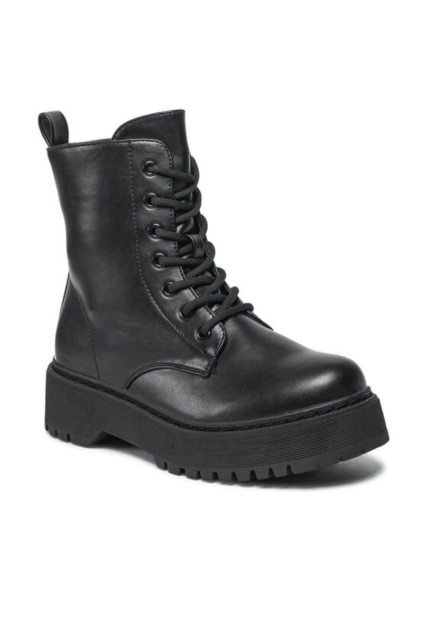 Jenny Fairy Trapery WSD1916-01P Czarny. Kolor: czarny. Materiał: skóra