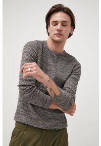 PRODUKT by Jack & Jones - Produkt by Jack & Jones sweter bawełniany męski kolor czarny. Okazja: na co dzień. Kolor: czarny. Materiał: bawełna. Długość rękawa: długi rękaw. Długość: długie. Wzór: ze splotem. Styl: casual #2