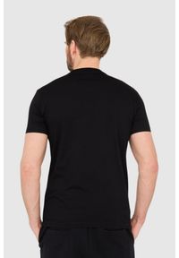 DSQUARED2 Czarny męski bawełniany t-shirt z dużym logo, Rozmiar XL. Kolor: czarny. Materiał: bawełna