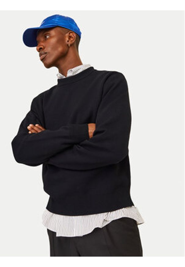 Jack & Jones - Jack&Jones Sweter 12261852 Czarny Loose Fit. Kolor: czarny. Materiał: wiskoza