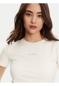Guess T-Shirt V5RI10 KCD02 Écru Regular Fit. Materiał: syntetyk #3