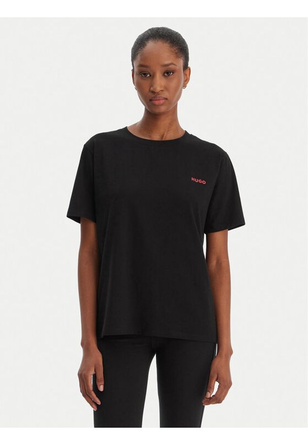 Hugo - HUGO T-Shirt 50555634 Czarny Relaxed Fit. Kolor: czarny. Materiał: bawełna
