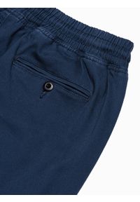 Ombre Clothing - Spodnie męskie joggery P885 - granatowe - XXL. Kolor: niebieski. Materiał: bawełna, elastan. Styl: klasyczny