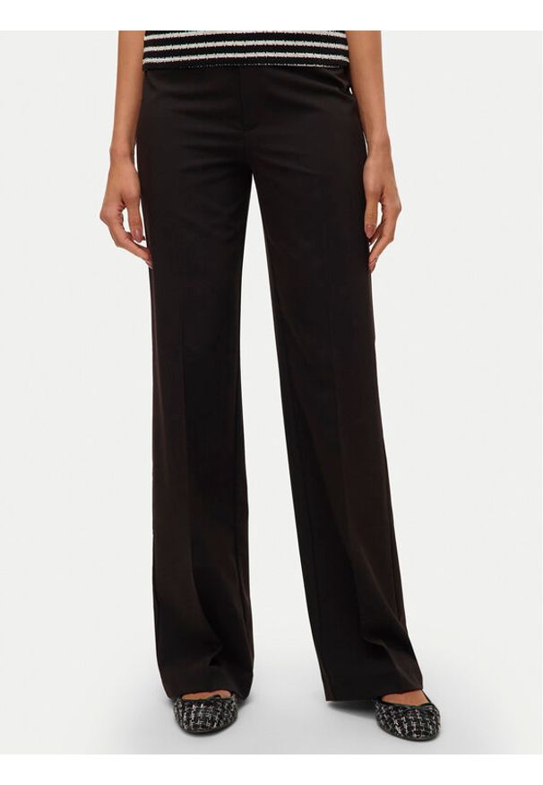 Vero Moda Spodnie materiałowe Texas 10334103 Czarny Straight Fit. Kolor: czarny. Materiał: syntetyk