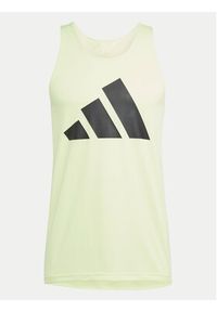 Adidas - adidas Tank top Run It IN0086 Zielony Slim Fit. Kolor: zielony. Materiał: syntetyk #6