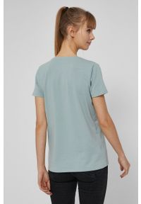 medicine - Medicine - T-shirt Basic. Kolor: turkusowy. Materiał: dzianina, bawełna. Wzór: gładki