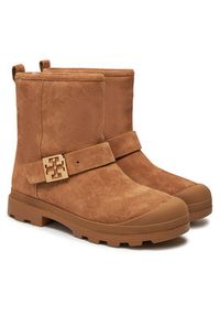 Tory Burch Botki 165418 Brązowy. Kolor: brązowy. Materiał: zamsz, skóra #2