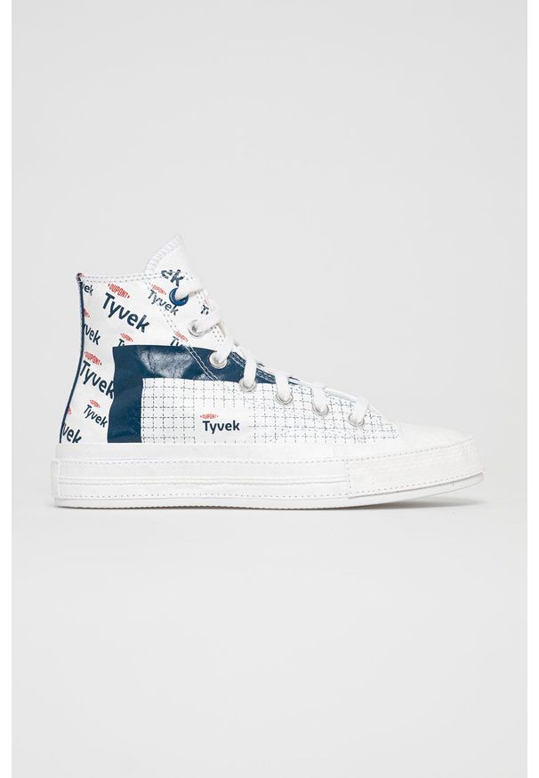 Converse - Trampki skórzane. Nosek buta: okrągły. Zapięcie: sznurówki. Kolor: biały. Materiał: skóra