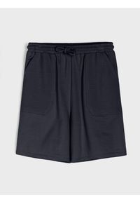 Sinsay - Szorty loose fit - granatowy. Kolor: niebieski