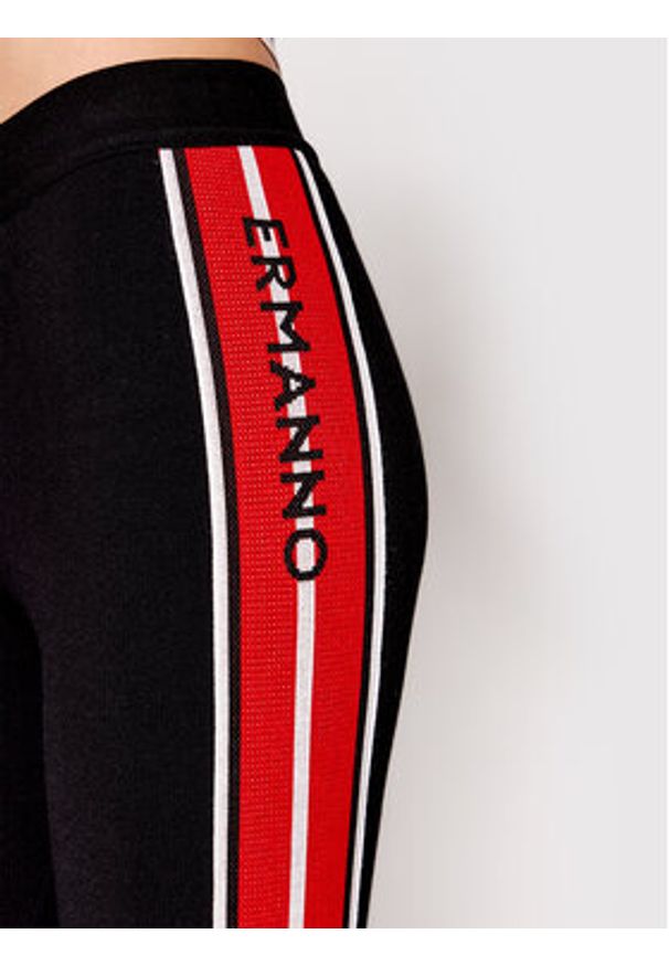 Ermanno Firenze Legginsy D40EM024EH9 Czarny Slim Fit. Kolor: czarny. Materiał: syntetyk