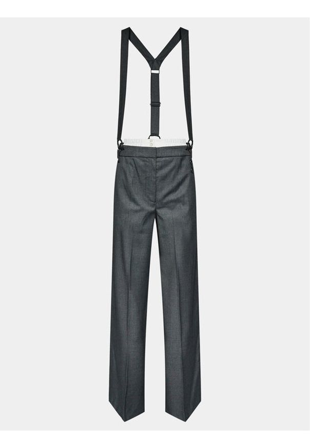 Remain Spodnie materiałowe W. Suspenders 500362514 Szary Straight Fit. Kolor: szary. Materiał: syntetyk