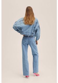 mango - Mango jeansy Amalien damskie high waist. Stan: podwyższony. Kolor: niebieski #6