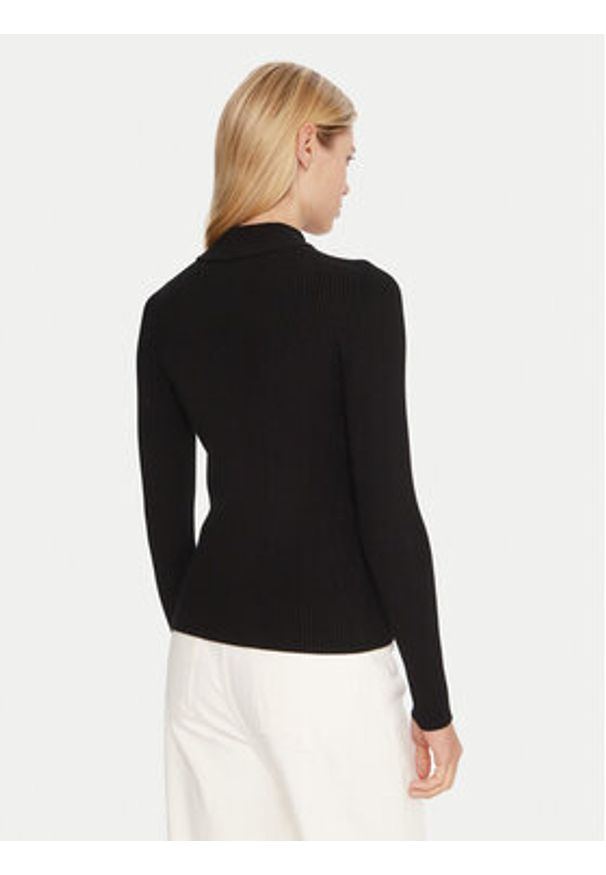 Lacoste Sweter AF4144 Czarny Regular Fit. Kolor: czarny. Materiał: syntetyk