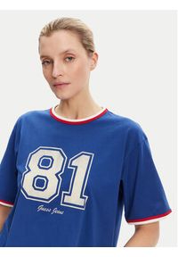 Guess Jeans T-Shirt W5YI19 K8HM0 Niebieski Regular Fit. Kolor: niebieski. Materiał: bawełna #3