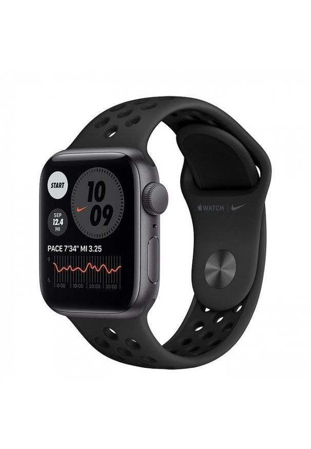 APPLE - Smartwatch Apple Watch Nike SE GPS 40mm aluminium, gwiezdna szarość | antracyt/czarny pasek sportowy. Rodzaj zegarka: smartwatch. Kolor: czarny. Styl: sportowy