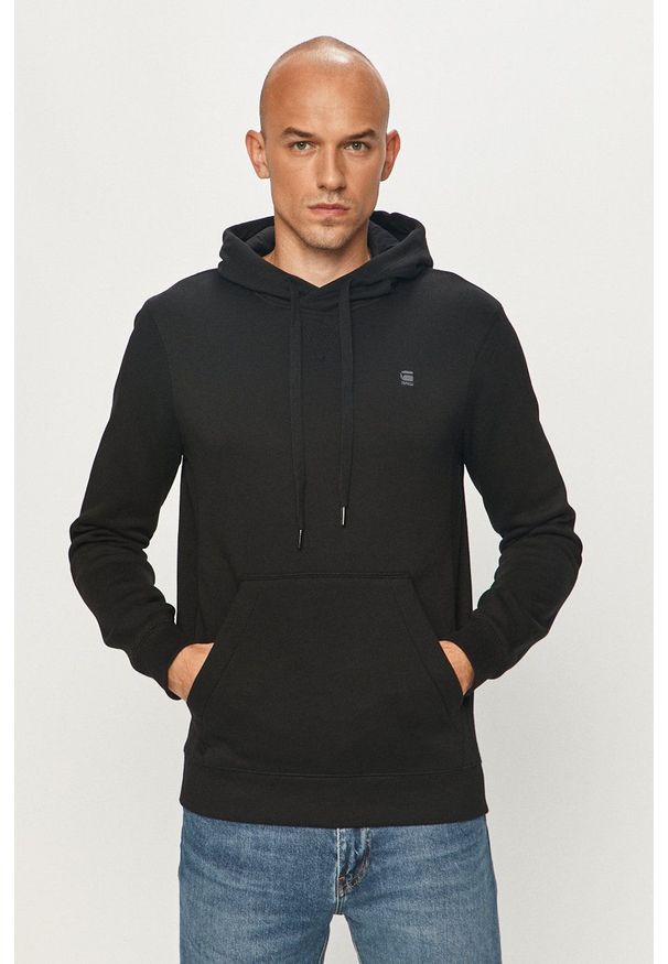G-Star RAW - G-Star Raw - Bluza. Okazja: na co dzień. Kolor: czarny. Wzór: aplikacja. Styl: casual