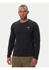 Aeronautica Militare Longsleeve 252TS2390UJ00372 Czarny Regular Fit. Kolor: czarny. Materiał: bawełna. Długość rękawa: długi rękaw
