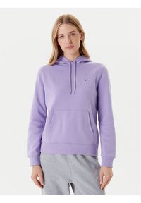 Tommy Jeans Bluza Flag DW0DW19958 Fioletowy Regular Fit. Kolor: fioletowy. Materiał: bawełna