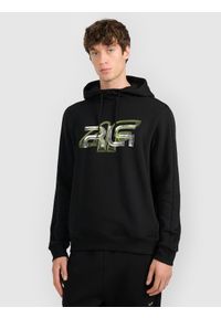 4f - 4F Bluza dresowa nierozpinana z kapturem męska 4F x Robert Lewandowski - czarna M. Okazja: na spacer, na co dzień. Typ kołnierza: kaptur. Kolor: czarny. Materiał: dresówka. Styl: sportowy, casual. Sport: turystyka piesza, fitness