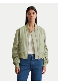 Marc O'Polo Kurtka bomber 506 1270 70033 Zielony Regular Fit. Typ kołnierza: polo. Kolor: zielony. Materiał: syntetyk