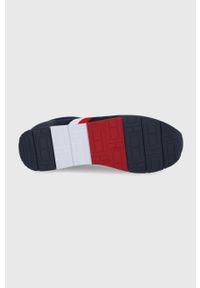 TOMMY HILFIGER - Tommy Hilfiger Buty kolor granatowy. Nosek buta: okrągły. Zapięcie: sznurówki. Kolor: niebieski. Materiał: włókno, materiał. Obcas: na obcasie. Wysokość obcasa: niski #5