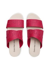 Calvin Klein Jeans Klapki Flatform Sandal Webbing YW0YW00966 Różowy. Kolor: różowy. Materiał: materiał