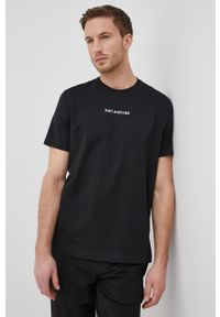 PAUL & SHARK - Paul&Shark T-shirt bawełniany kolor czarny gładki. Okazja: na co dzień. Kolor: czarny. Materiał: bawełna. Wzór: gładki. Styl: casual