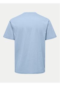 Only & Sons T-Shirt 22025208 Błękitny Regular Fit. Kolor: niebieski. Materiał: bawełna #3