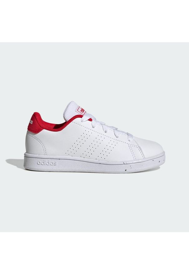 Adidas - Advantage Lifestyle Court Lace Shoes. Kolor: biały, czerwony, wielokolorowy. Materiał: materiał, tkanina, syntetyk. Model: Adidas Advantage. Sport: tenis