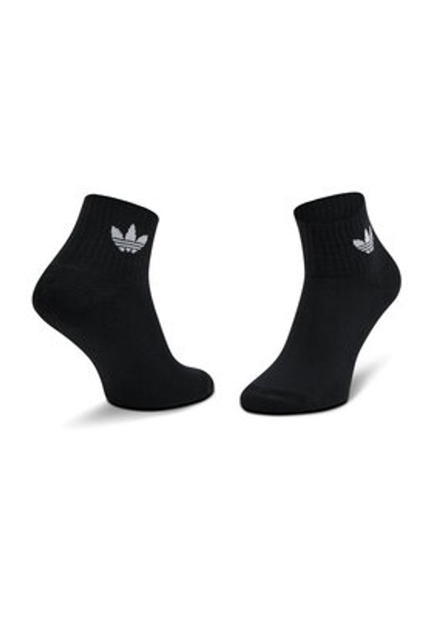 Adidas - adidas Zestaw 3 par wysokich skarpet unisex Mid-Cut Crew FM0643 Czarny. Kolor: czarny. Materiał: materiał