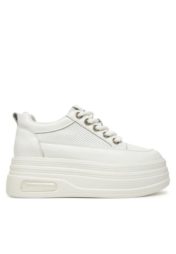 Sneakersy GOE. Kolor: biały