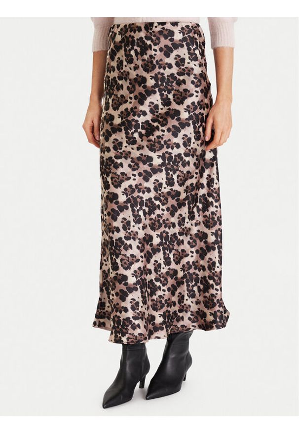Morgan Spódnica maxi 252-JLEOL.F Brązowy Slim Fit. Kolor: brązowy. Materiał: syntetyk