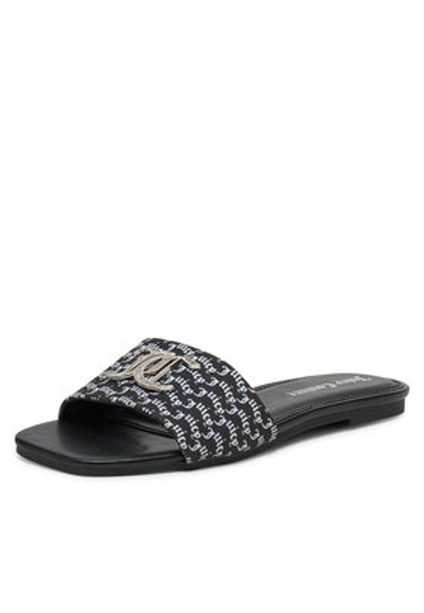 Juicy Couture Klapki HY24111-1 Czarny. Kolor: czarny. Materiał: materiał