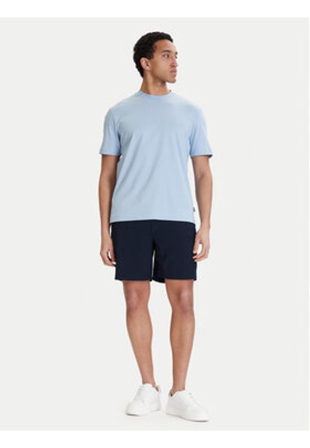 Calvin Klein Szorty materiałowe LV04LF610G Niebieski Straight Fit. Kolor: niebieski. Materiał: syntetyk