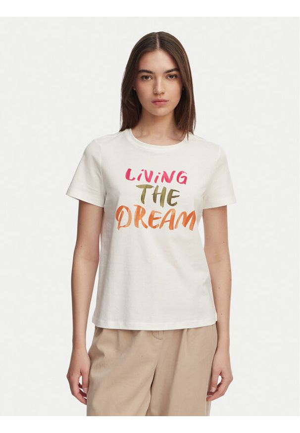 Vero Moda T-Shirt Jida 10340948 Biały Regular Fit. Kolor: biały. Materiał: bawełna