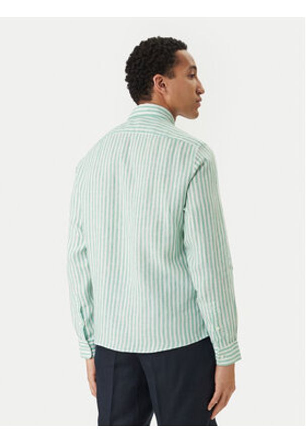 BOSS Koszula H-Liam 50560595 Zielony Regular Fit. Kolor: zielony. Materiał: len