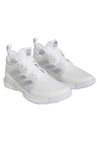 Adidas - Buty do siatkówki adidas Crazyflight Mid W HQ3491 białe. Zapięcie: sznurówki. Kolor: biały. Materiał: tkanina, syntetyk, guma. Szerokość cholewki: normalna. Sport: siatkówka