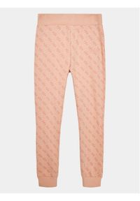 Guess Spodnie dresowe J3YQ19 KA6R3 Różowy Regular Fit. Kolor: różowy. Materiał: bawełna
