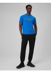 4f - 4F Spodnie dresowe joggery męskie - czarne L. Kolor: czarny. Materiał: dresówka. Sport: fitness #1