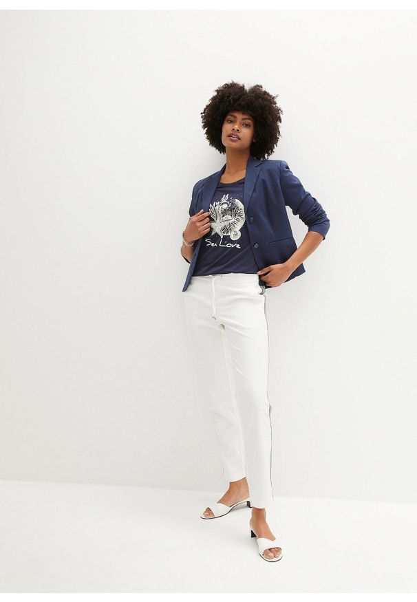 bonprix - T-shirt Sea Love. Kolor: niebieski. Wzór: nadruk. Styl: elegancki