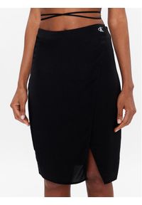 Calvin Klein Jeans Spódnica mini J20J220796 Czarny Regular Fit. Kolor: czarny. Materiał: wiskoza