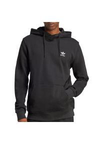 Adidas - Bluza męska adidas Originals Trefoil Essentials Hoodie French Terry JD2404 - czarna. Okazja: na co dzień. Typ kołnierza: kaptur. Kolor: czarny. Materiał: materiał, bawełna. Wzór: aplikacja. Styl: casual, klasyczny #1