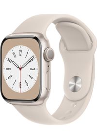 APPLE - Smartwatch Apple Watch 8 GPS 45mm Starlight Alu Sport Beżowy (MNP23WB/A). Rodzaj zegarka: smartwatch. Kolor: beżowy. Styl: sportowy #1