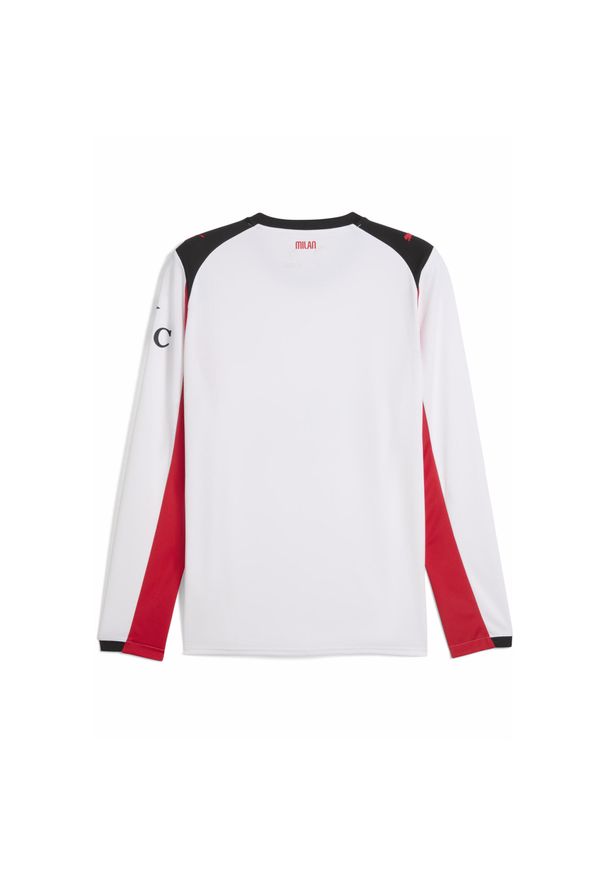 Puma - Męska koszulka wyjazdowa z długim rękawem AC Milan 25/26 PUMA. Kolor: biały, czerwony, wielokolorowy. Długość rękawa: długi rękaw. Długość: długie