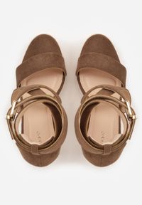 Born2be - Brązowe Sandały VICES na Koturnie i Platformie Ozdobionymi Plecionką Arriesana. Okazja: na spacer, na co dzień. Zapięcie: sprzączka. Kolor: brązowy. Materiał: jeans. Wzór: aplikacja. Sezon: lato. Obcas: na koturnie. Styl: casual, klasyczny #6