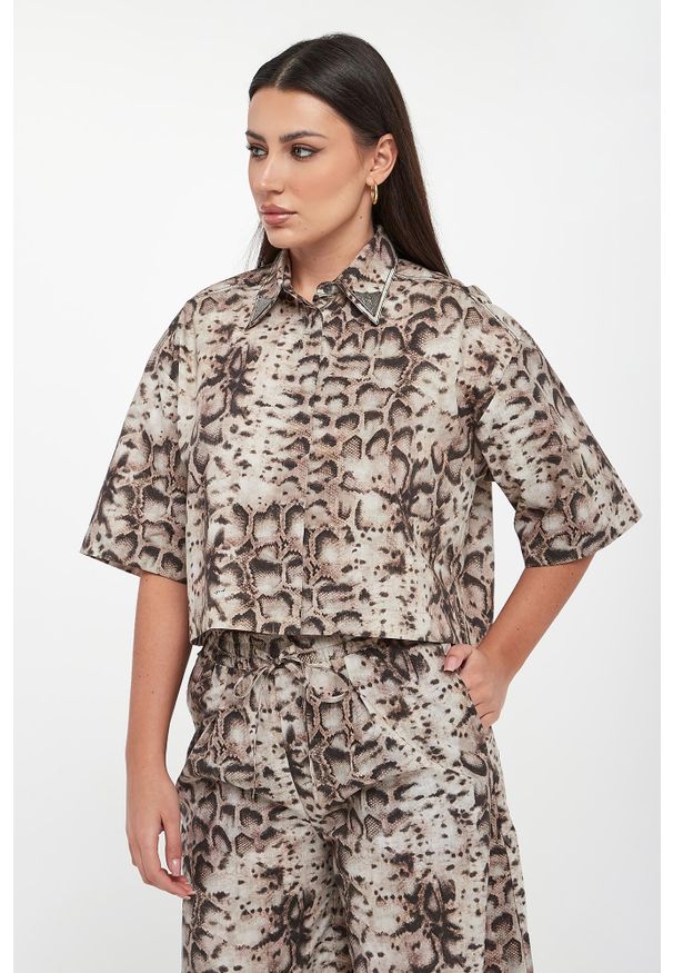 Pinko - Koszula damska w zwierzęcy wzór Pescara PINKO. Wzór: motyw zwierzęcy