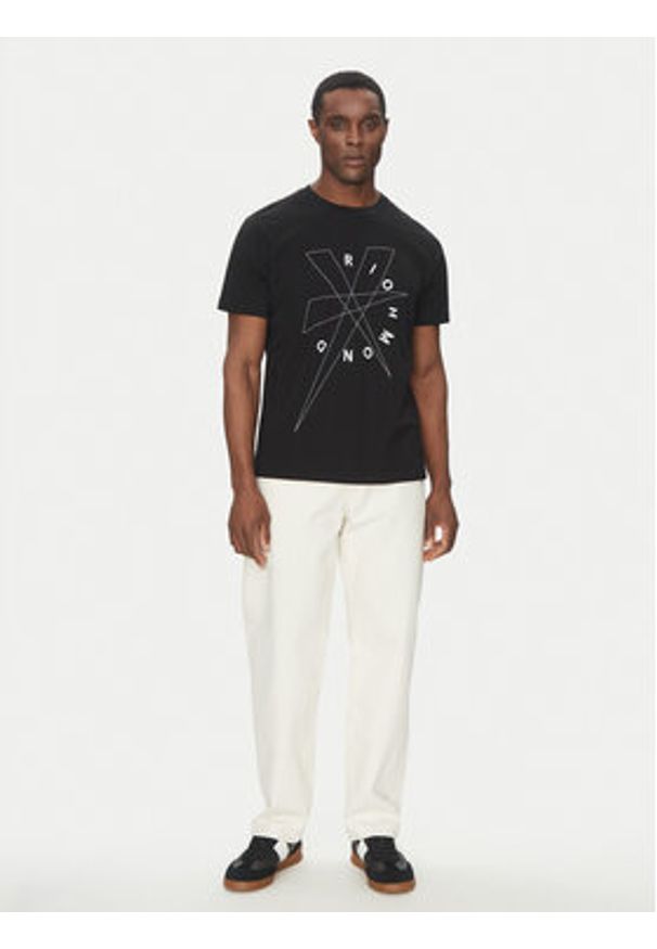 John Richmond T-Shirt UMP25020TS Czarny Regular Fit. Kolor: czarny. Materiał: bawełna