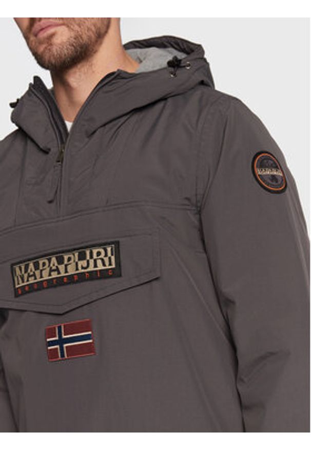 Napapijri Kurtka anorak Rainforest Winter 3 NP0A4GMC Szary Regular Fit. Kolor: szary. Materiał: syntetyk
