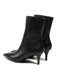 Calvin Klein Jeans Botki 60Mm Stiletto Heel Bootie YW0YW01836 Czarny. Kolor: czarny. Materiał: skóra