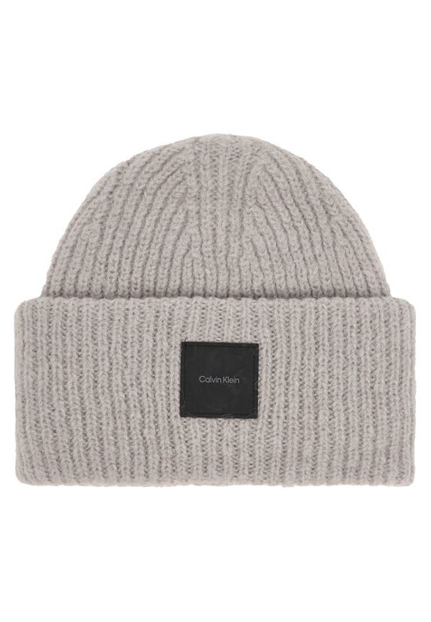 Calvin Klein Czapka K50K512357 Szary. Kolor: szary. Materiał: wełna